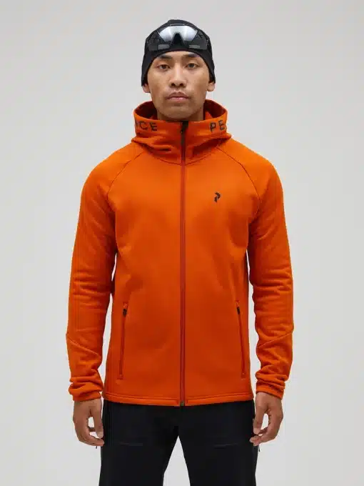 Peak Performance Rider Zip Hood Men Gold Flame