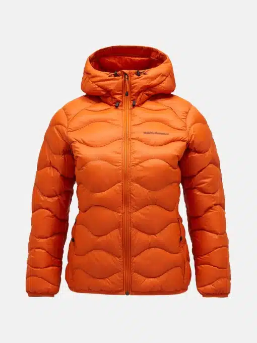Peak Performance Helium Down Hood Jacket Women Gold Flame