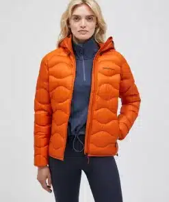 Peak Performance Helium Down Hood Jacket Women Gold Flame