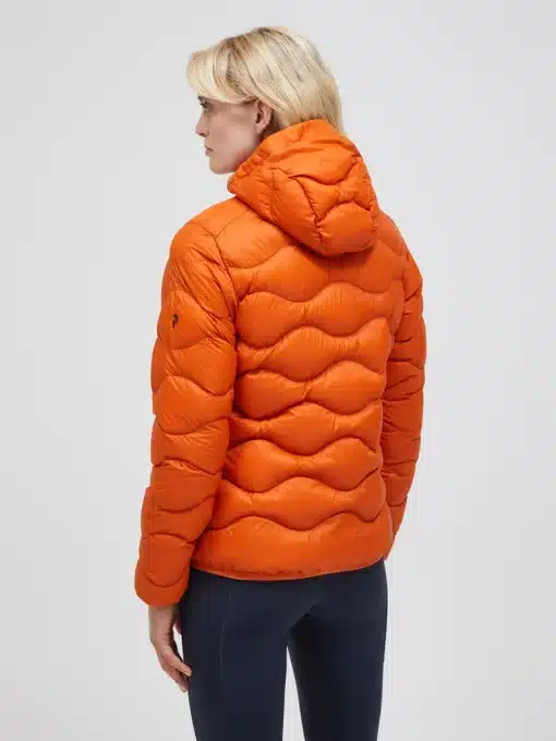 Peak Performance Helium Down Hood Jacket Women Gold Flame