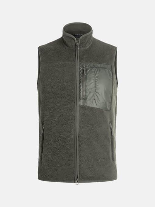 Peak Performance Pile Zip Vest Men Pine Needle