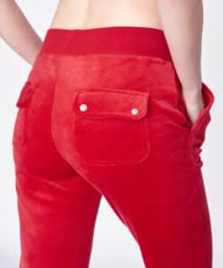 Juicy Couture Classic Velour Del Ray Pocket Pant Astor Red