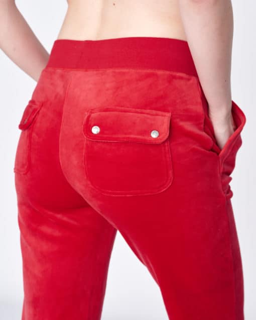 Juicy Couture Classic Velour Del Ray Pocket Pant Astor Red