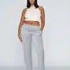 Juicy Couture Classic Velour Del Ray Pant Silver Marl