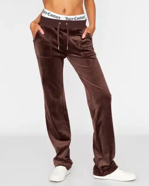 Juicy Couture Classic Velour Del Ray Pant Java