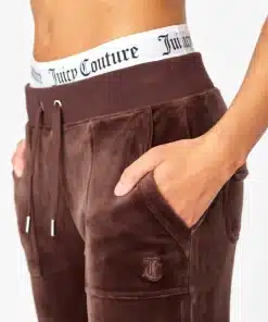 Juicy Couture Classic Velour Del Ray Pant Java