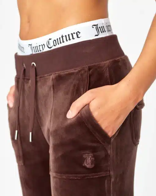 Juicy Couture Classic Velour Del Ray Pant Java
