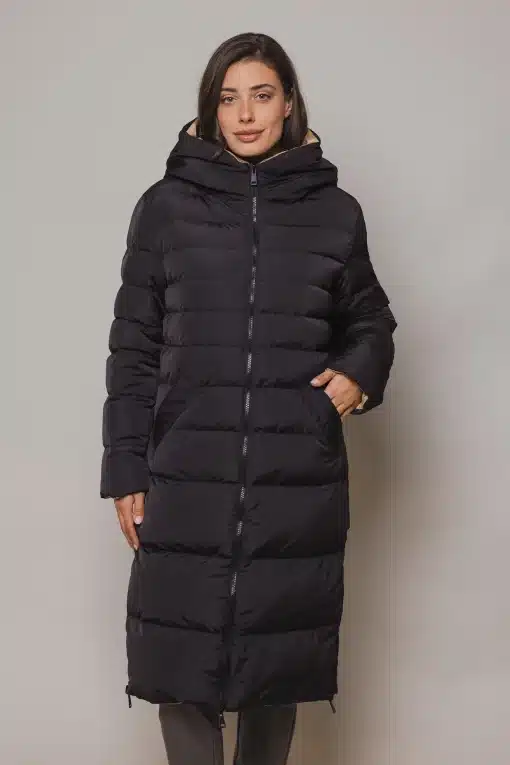 Rino & Pelle Keila Reversible Coat Black/Cookie