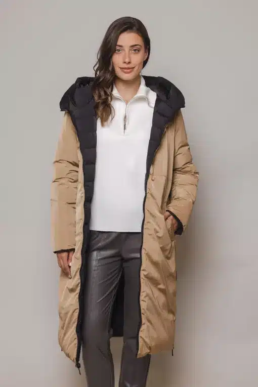 Rino & Pelle Keila Reversible Coat Black/Cookie