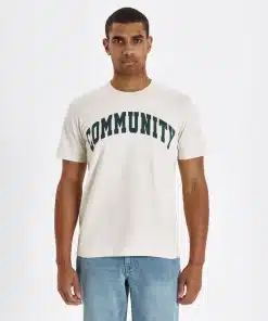 Les Deux Deacon T-Shirt Ivory/Pine Green