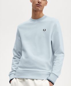 Fred Perry Crew Neck Sweatshirt Light Ice