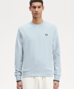 Fred Perry Crew Neck Sweatshirt Light Ice