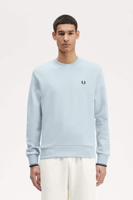 Fred Perry Crew Neck Sweatshirt Light Ice