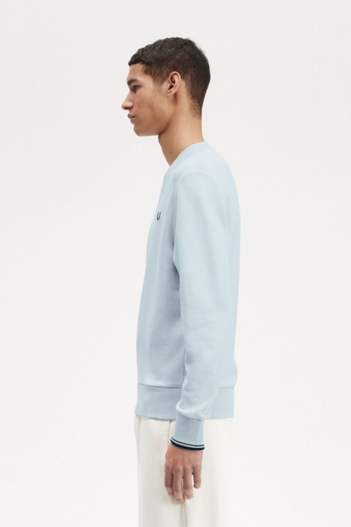 Fred Perry Crew Neck Sweatshirt Light Ice