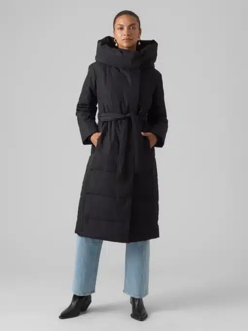 Vero Moda Leonie Long Down Jacket Black