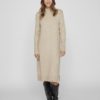 Vila Ril Crew Neck Midi Dress Natural Melange