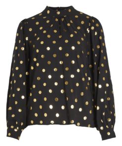 Vila Goldy Highneck Top Black