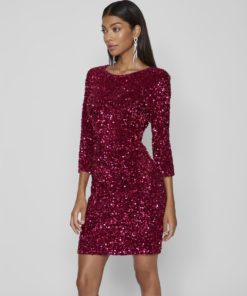 Vila Ylla Sequins Dress Pink Yarrow