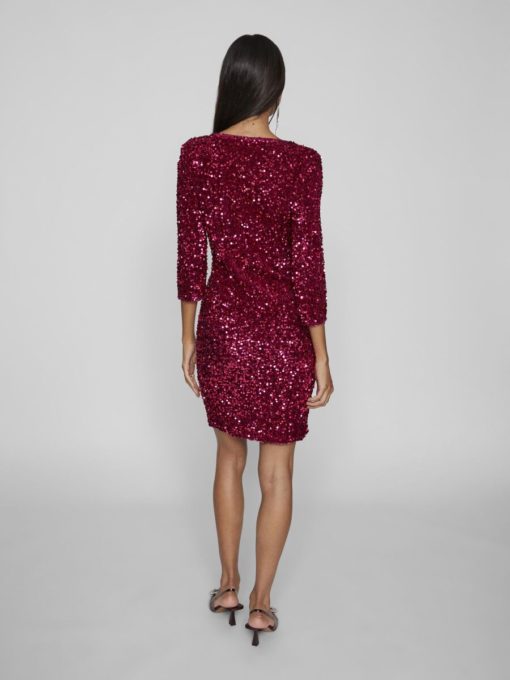 Vila Ylla Sequins Dress Pink Yarrow