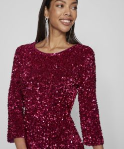 Vila Ylla Sequins Dress Pink Yarrow