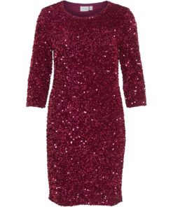 Vila Ylla Sequins Dress Pink Yarrow