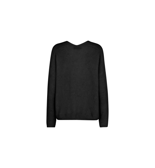 Mos Mosh Thora V-Neck Knit Black