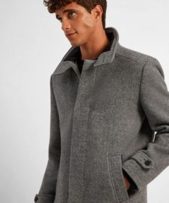 Selected Homme Wool Coat Light Grey Melange