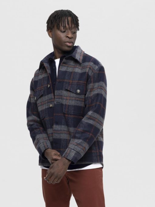 Selected Homme Archive Overshirt Jacket Navy Blazer
