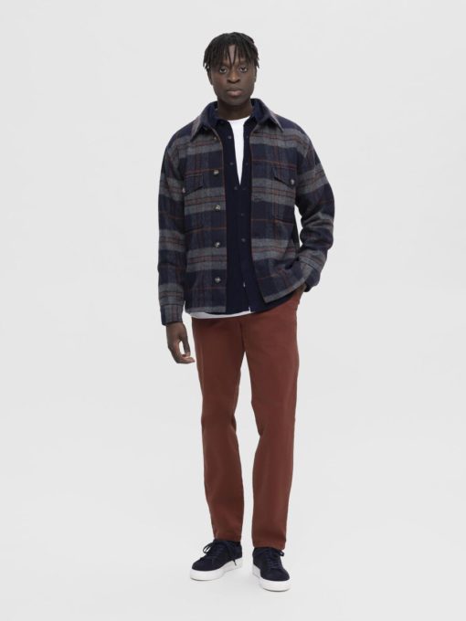 Selected Homme Archive Overshirt Jacket Navy Blazer