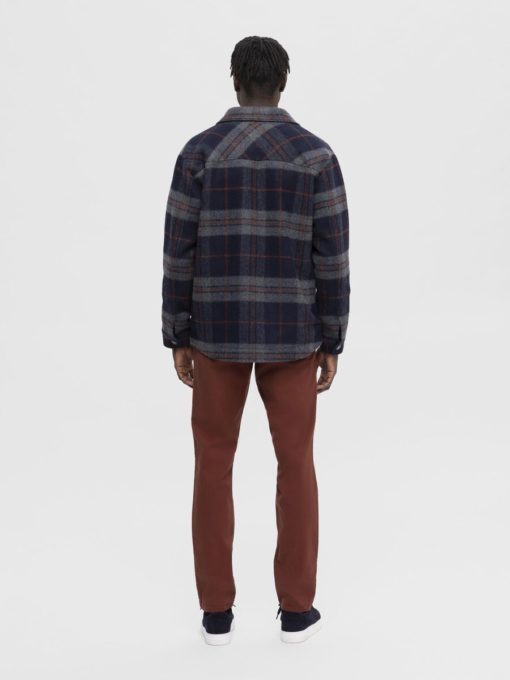 Selected Homme Archive Overshirt Jacket Navy Blazer