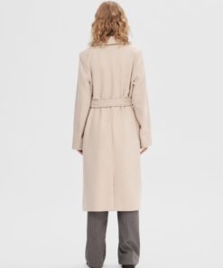 Selected Femme Rosa Wool Coat Sandshell