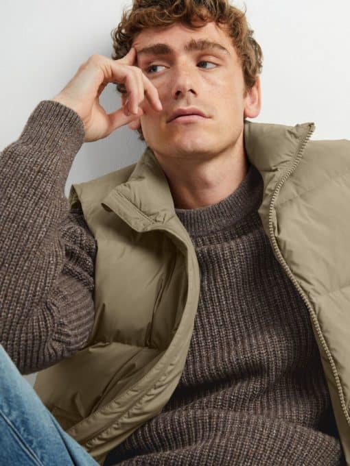Selected Homme Land Knit Crew Coffee Bean