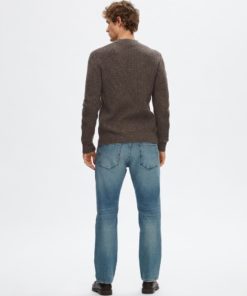Selected Homme Land Knit Crew Coffee Bean