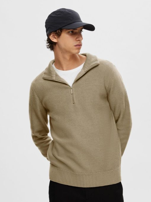 Selected Homme Axel Half Zip Knit Mermaid