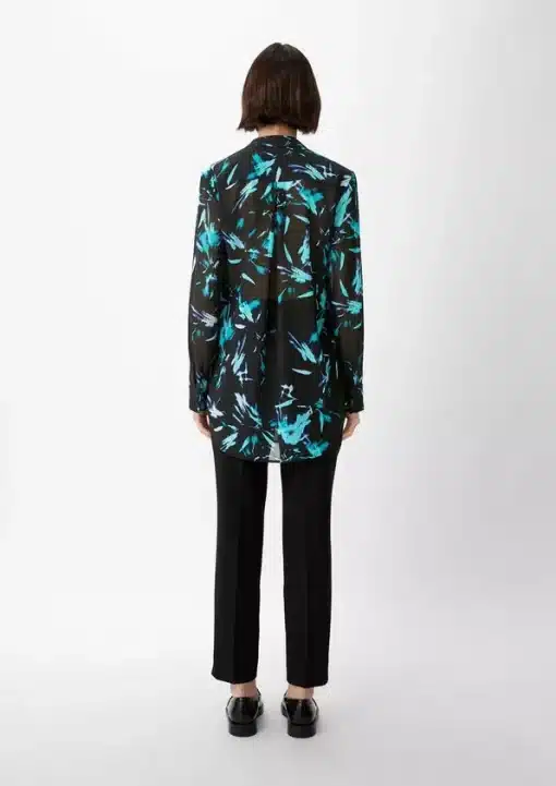 Comma, Graphic Blouse Black
