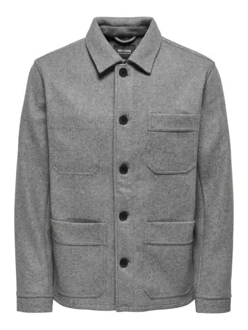 Only & Sons Jax Jacket Light Grey Melange