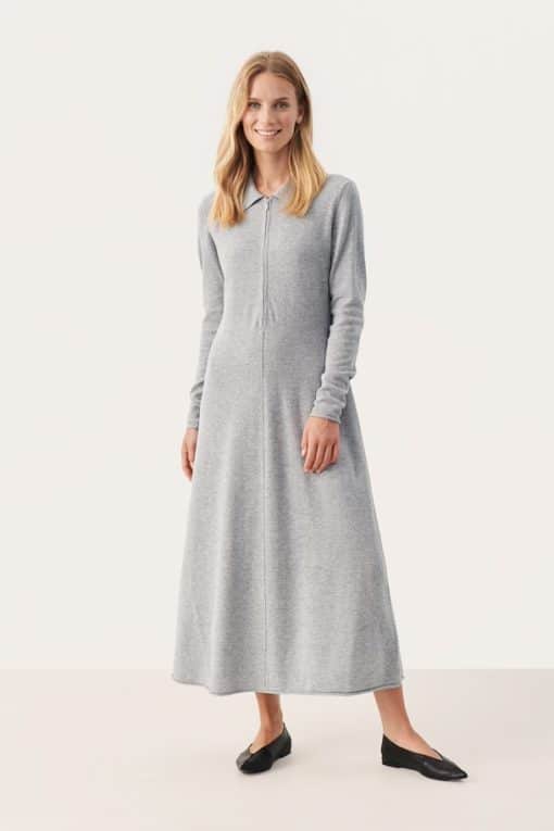 Part Two Cheyenne Dress Light Grey Melange