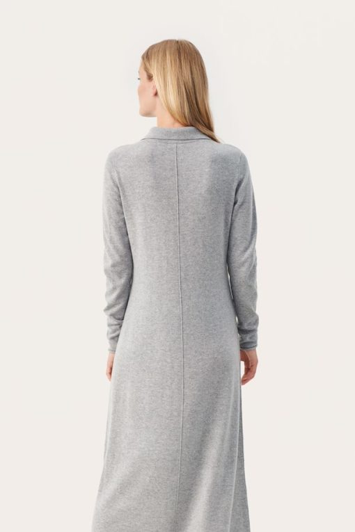Part Two Cheyenne Dress Light Grey Melange