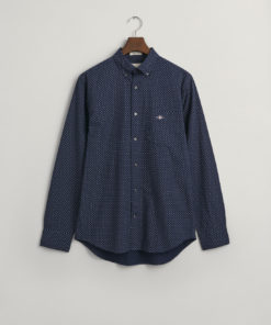 Gant Micro Print Shirt Marine