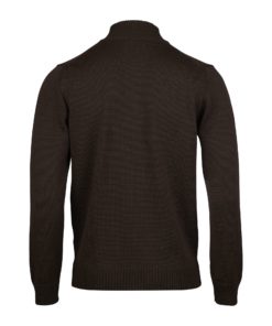 Stenströms Brown Merino Wool Zip Cardigan