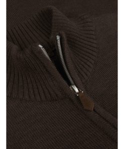 Stenströms Brown Merino Wool Zip Cardigan