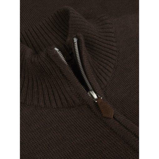 Stenströms Brown Merino Wool Zip Cardigan