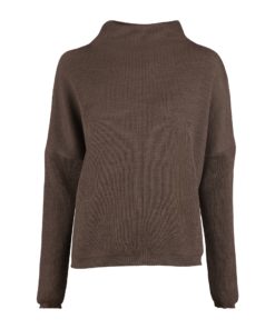 Stenströms Daisie Brown Merino Mock Neck Sweater