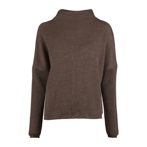 Stenströms Daisie Brown Merino Mock Neck Sweater