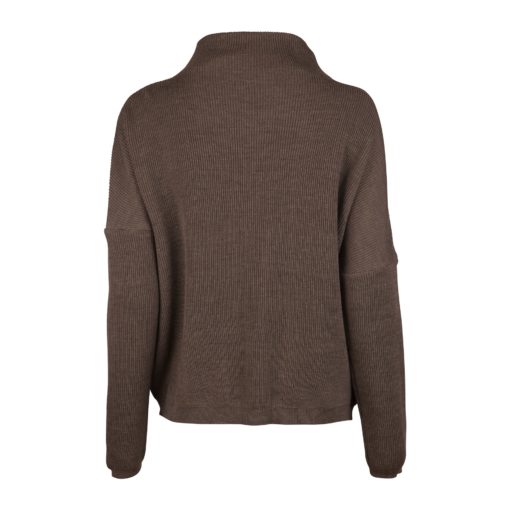 Stenströms Daisie Brown Merino Mock Neck Sweater