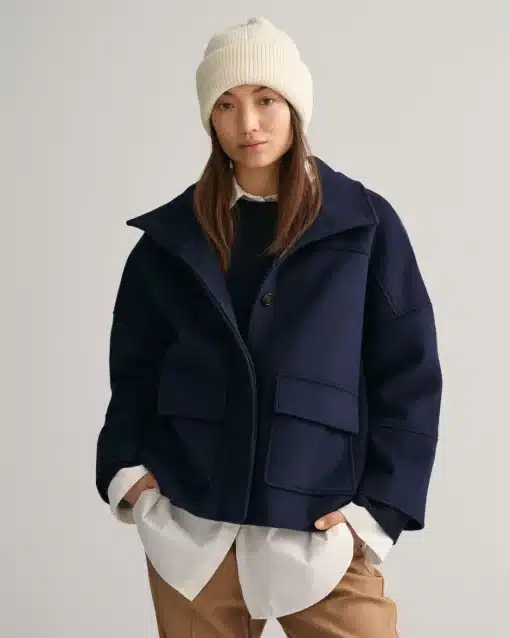 Gant Woman Wool Ribbed Beanie Cream