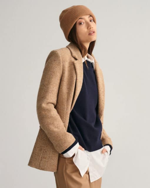 Gant Woman Wool Ribbed Beanie Burnt Sugar