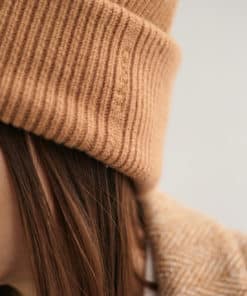 Gant Woman Wool Ribbed Beanie Burnt Sugar