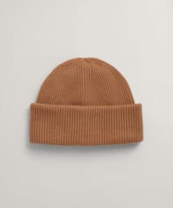 Gant Woman Wool Ribbed Beanie Burnt Sugar