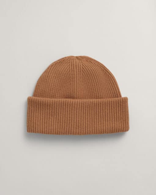 Gant Woman Wool Ribbed Beanie Burnt Sugar